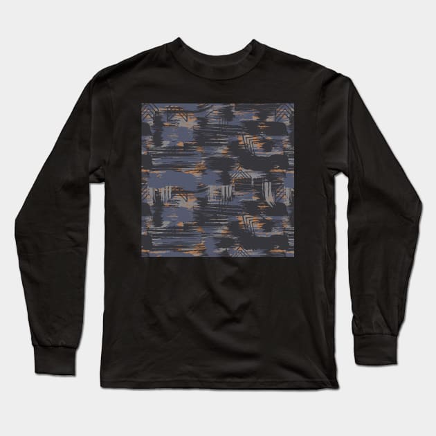 Camouflage pattern. Grunge military background Long Sleeve T-Shirt by ilhnklv